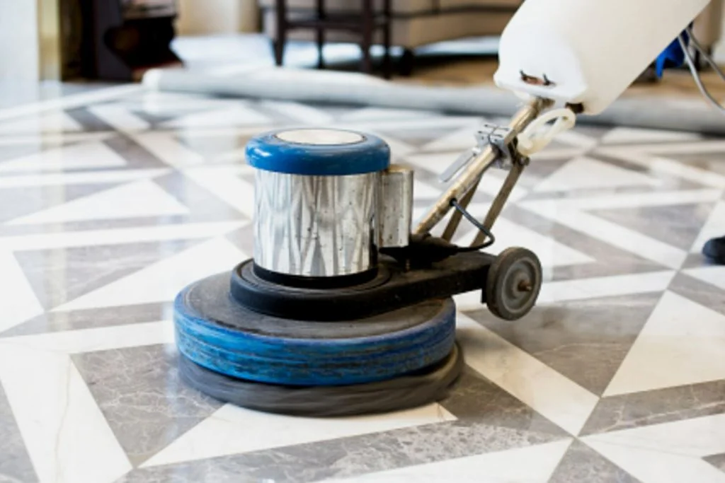 Polish Marble Floors By Machine